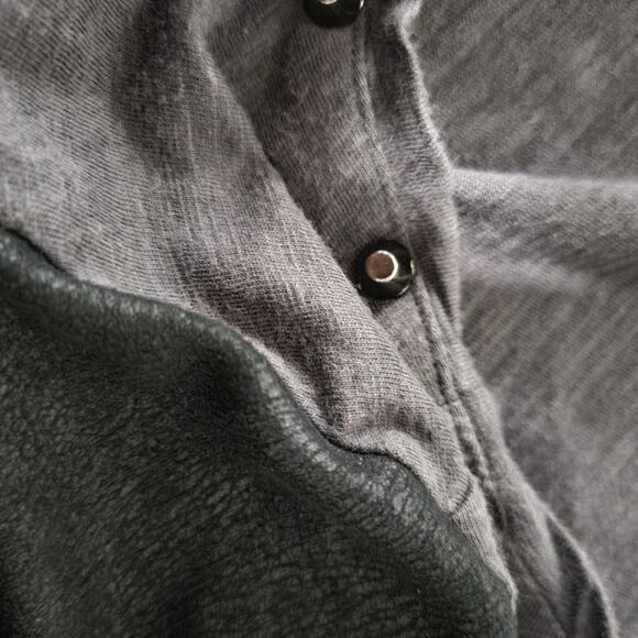 Express NYC Rodeo Tee Gray Black Size Short Sleeve Western Studded Size Small - Picture 6 of 14